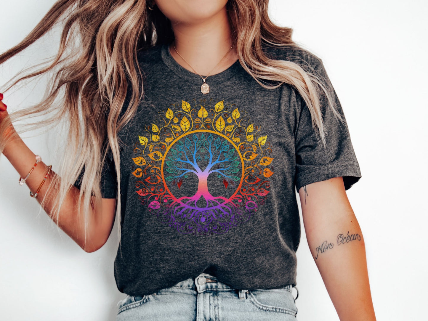 Tree of Life Meditation Zen T-Shirt | Mandala Meditating Chakra Universe Tee | Yoga Spiritual Psychedelic Shirt