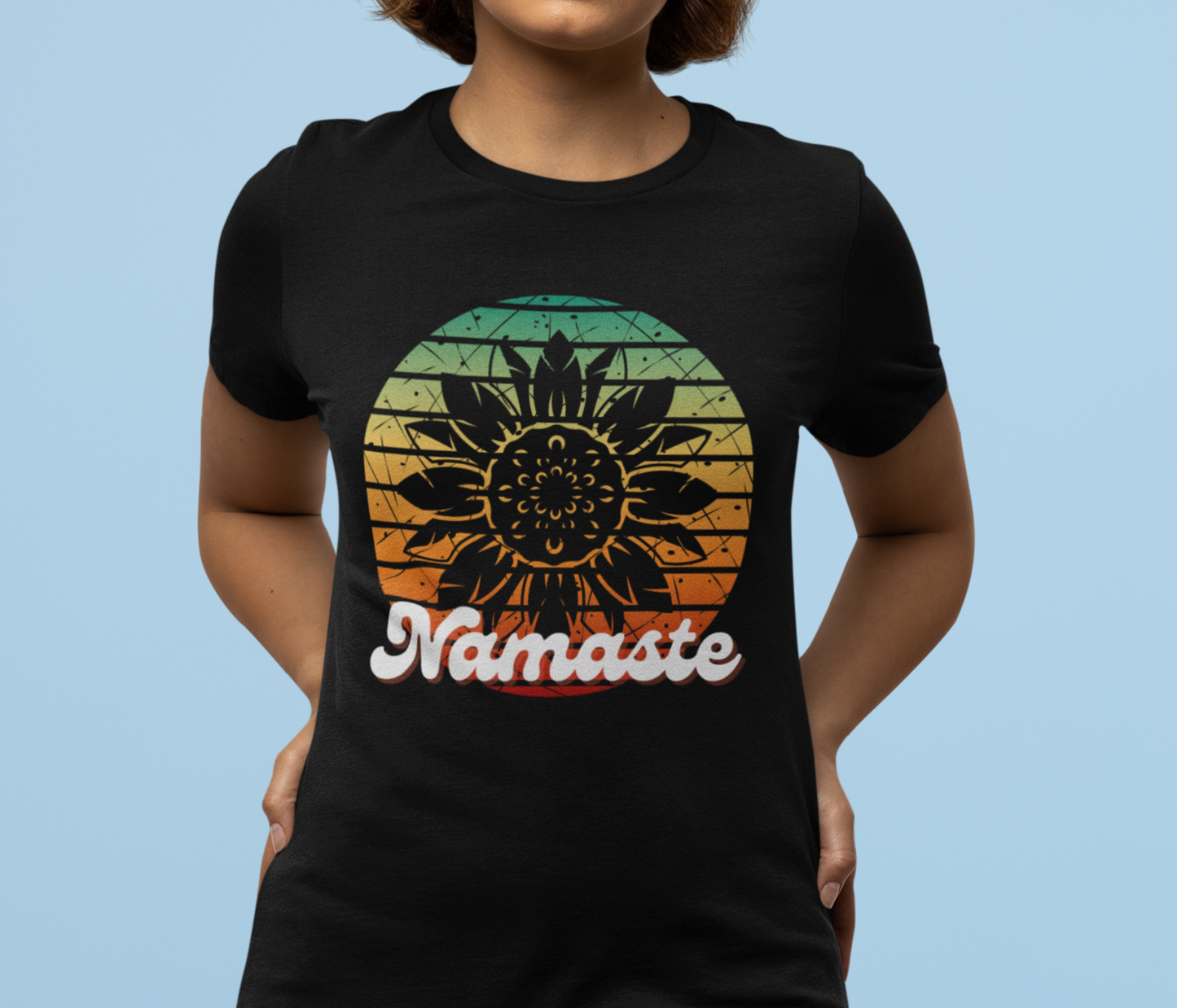 Namaste Tee Mindful Fashion Peace Love Yoga Serenity Positive Vibes Mindfulness Mantra