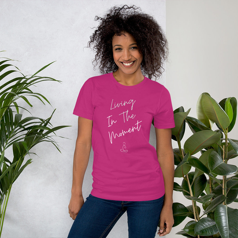 Zen TShirt Living In the Moment Love Yoga Namaste Positive Vibes Mindfulness Mantra