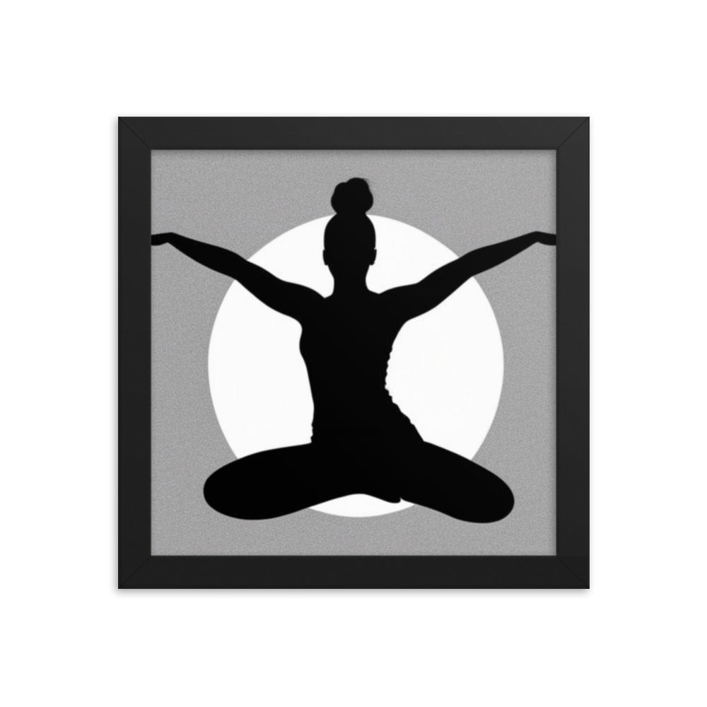 Art of Zen Arms Out Yoga Framed Poster Yoga Wall Art, Yoga Poster, Yoga Room Decor, Yoga Wall Art, Yoga Art, Yoga Print, Yoga Studio Decor
