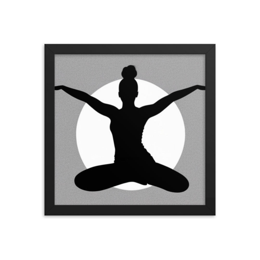 Art of Zen Arms Out Yoga Framed Poster Yoga Wall Art, Yoga Poster, Yoga Room Decor, Yoga Wall Art, Yoga Art, Yoga Print, Yoga Studio Decor