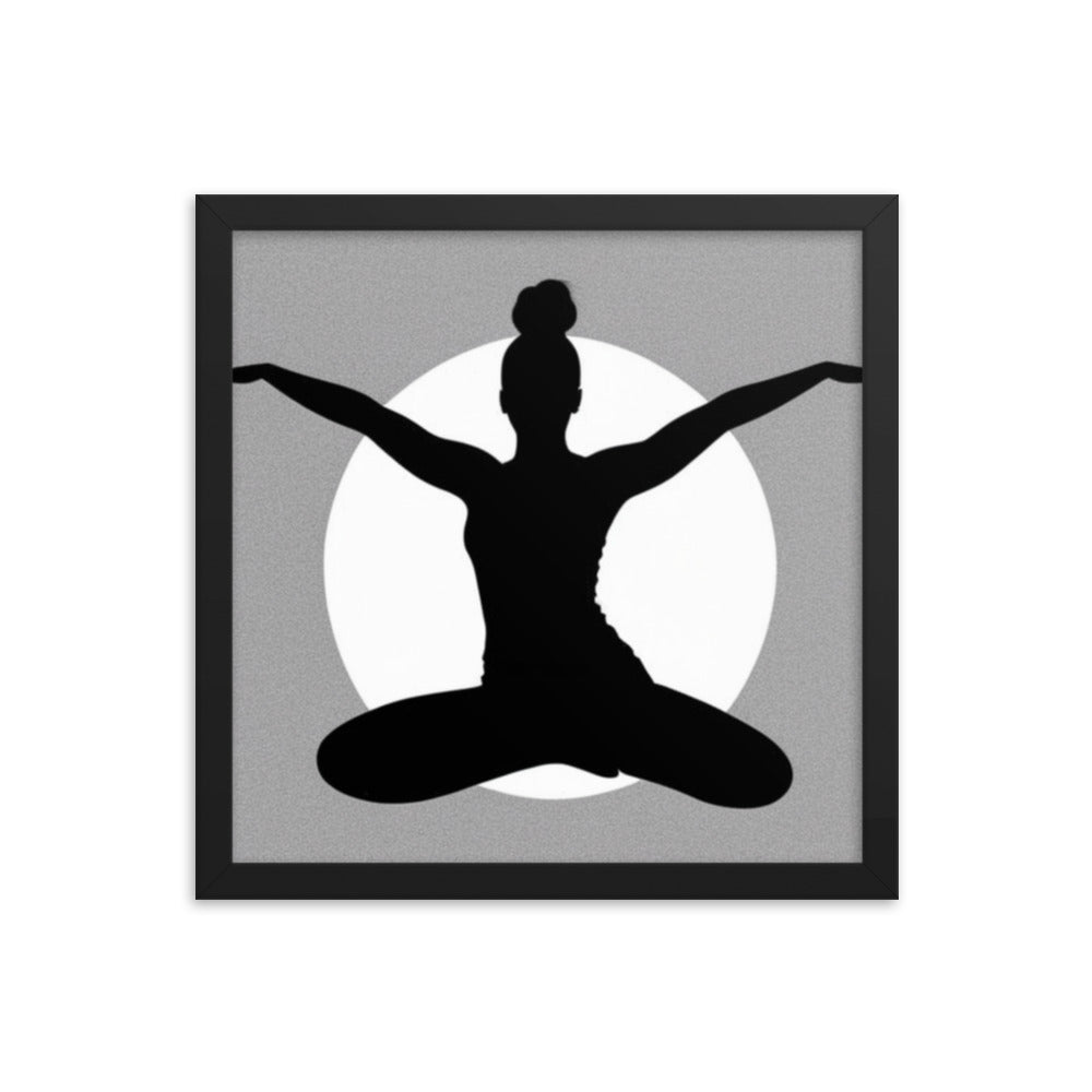 Art of Zen Arms Out Yoga Framed Poster Yoga Wall Art, Yoga Poster, Yoga Room Decor, Yoga Wall Art, Yoga Art, Yoga Print, Yoga Studio Decor