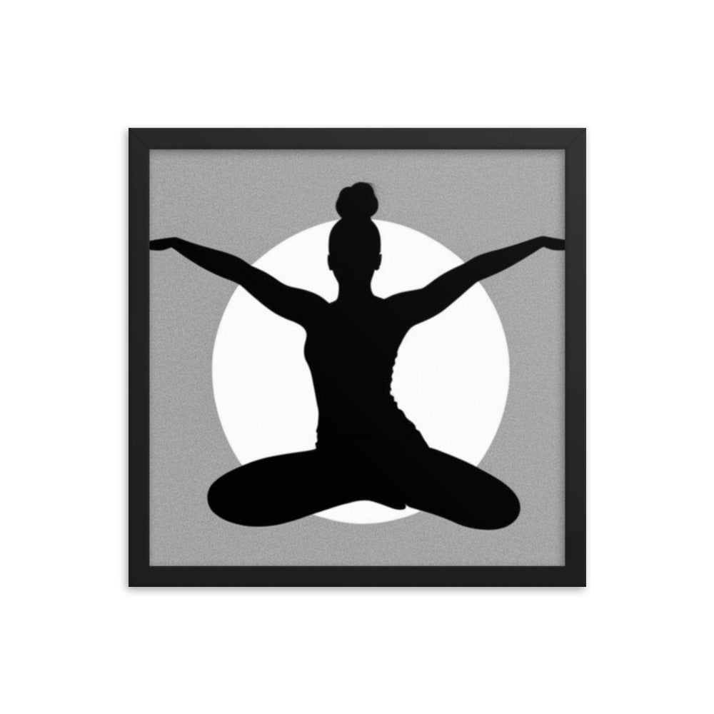 Art of Zen Arms Out Yoga Framed Poster Yoga Wall Art, Yoga Poster, Yoga Room Decor, Yoga Wall Art, Yoga Art, Yoga Print, Yoga Studio Decor