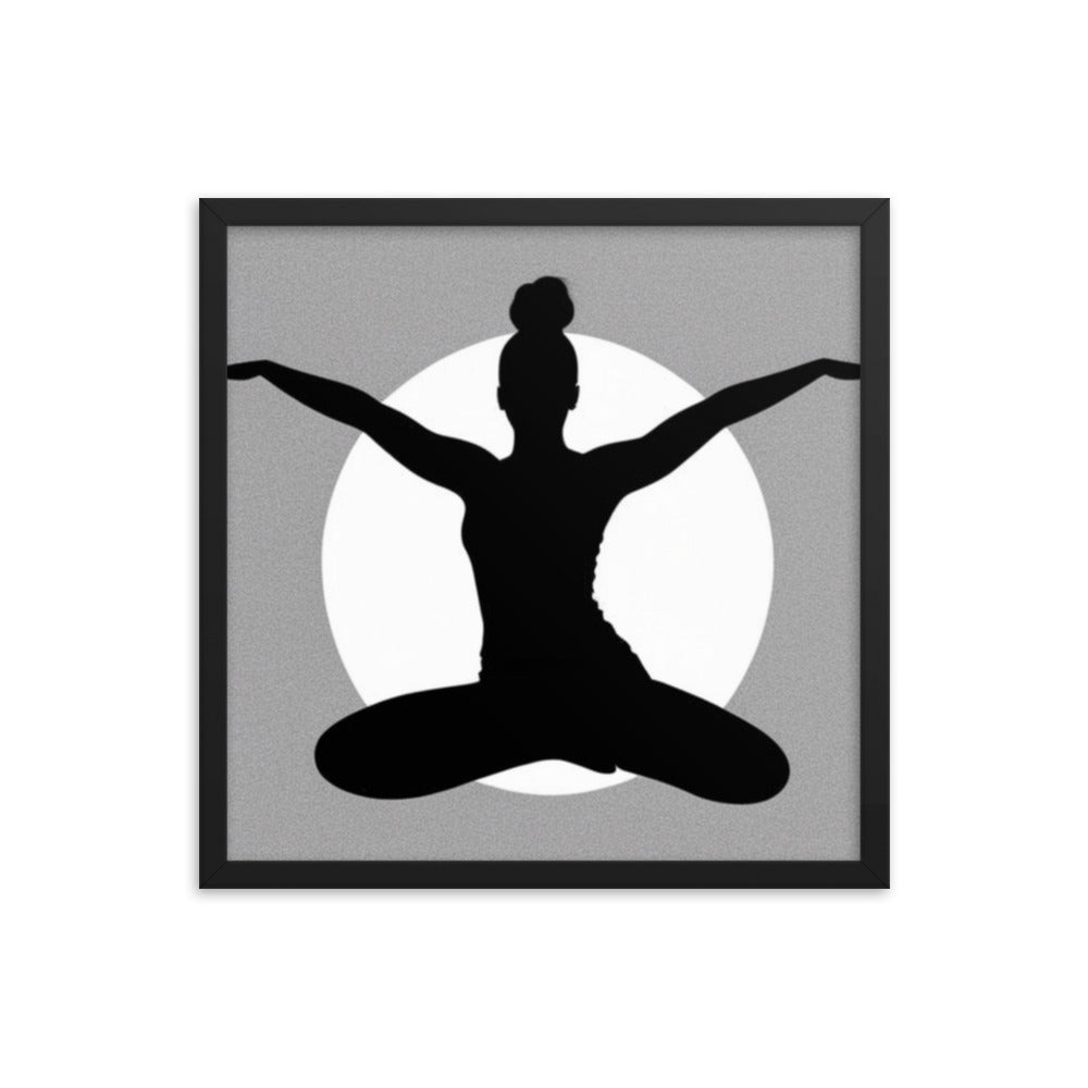 Art of Zen Arms Out Yoga Framed Poster Yoga Wall Art, Yoga Poster, Yoga Room Decor, Yoga Wall Art, Yoga Art, Yoga Print, Yoga Studio Decor
