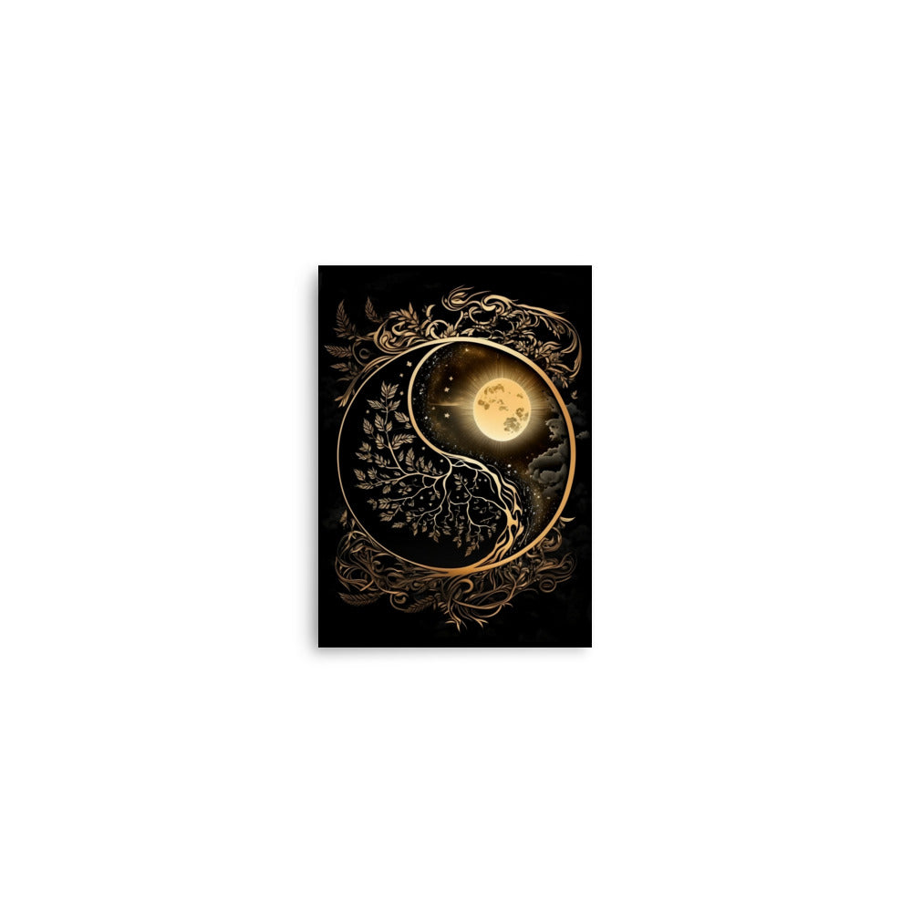 Art of Zen Celestial Sun Moon Yin Yang Poster