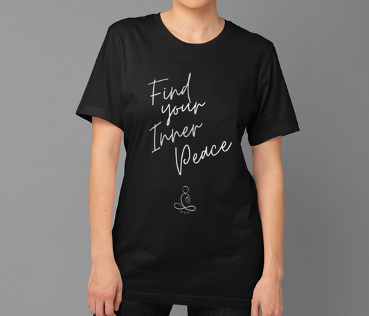 Find Your Inner Peace Art of Zen T-Shirt Peace Love Yoga Namaste Positive Vibes Mindfulness Mantra