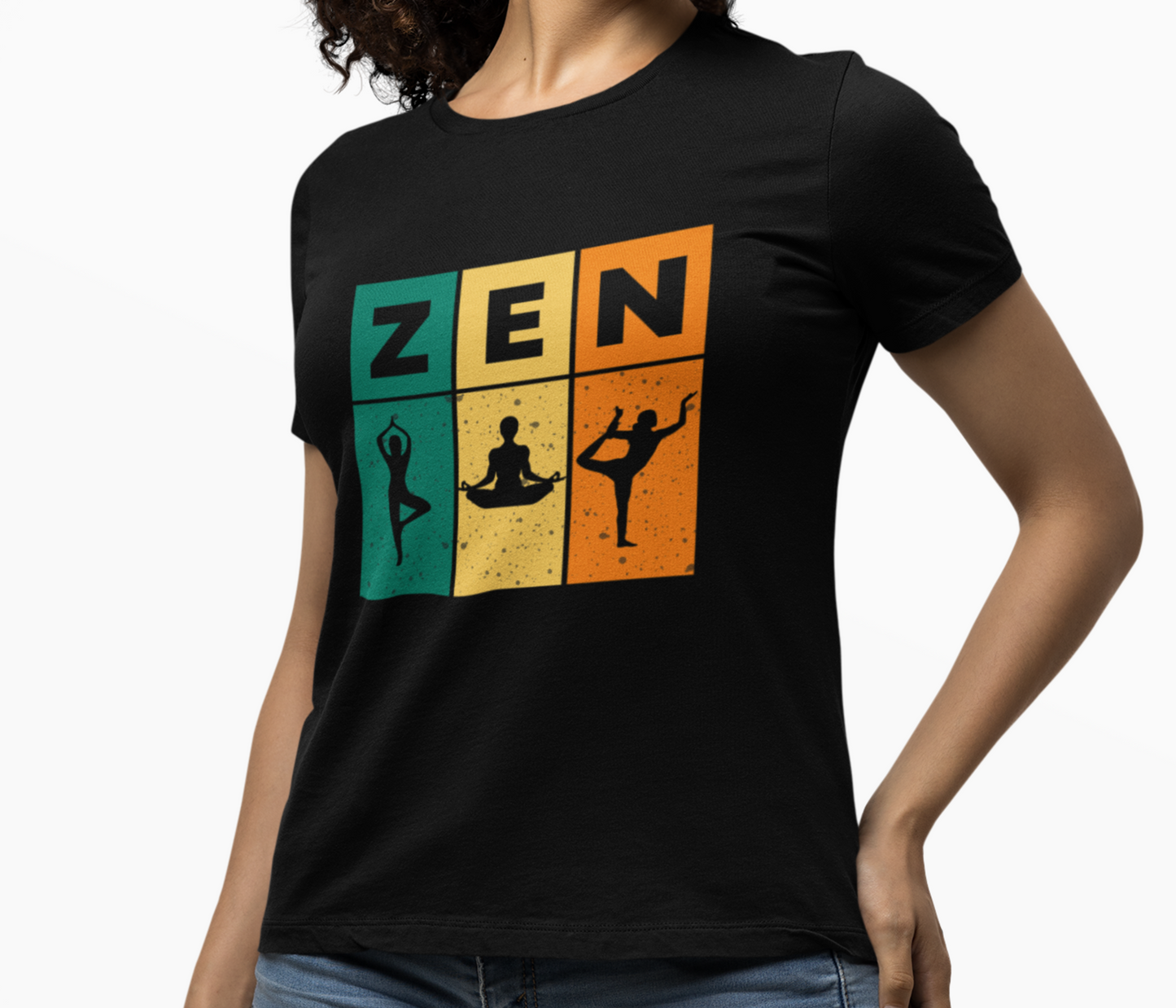 Art of Zen Yoga T-Shirt Peace Love Namaste Positive Vibes Mindfulness Mantra