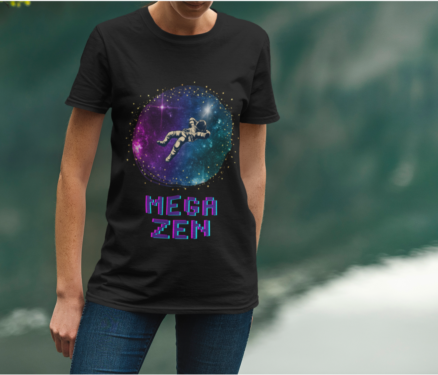 MEGA ZEN Unisex T-Shirt Art of Zen Yoga Peace Love Namaste Positive Vibes Mindfulness Mantra