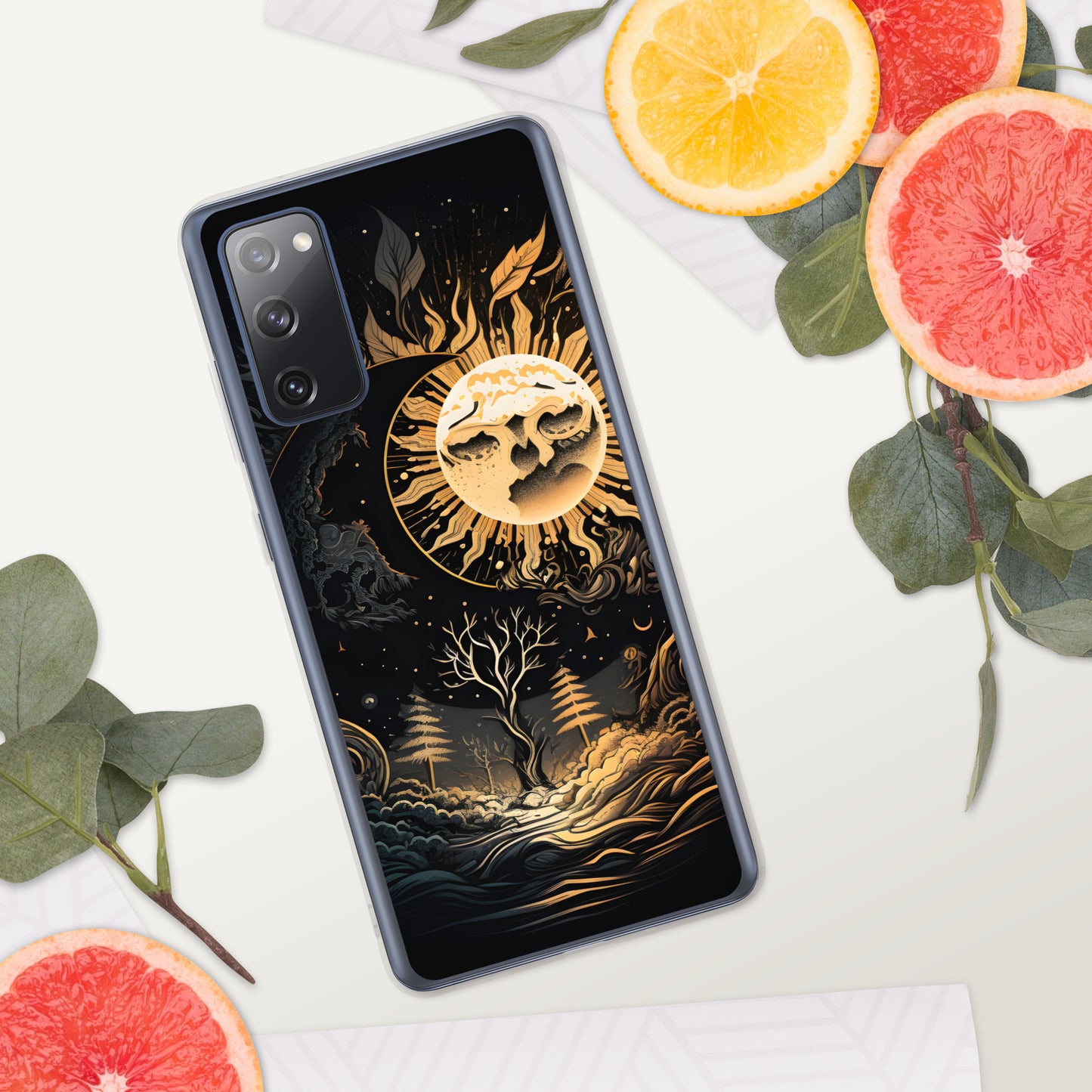 Samsung Phone MOON TREE ZEN Case S10 S20 S21 S22 All Models