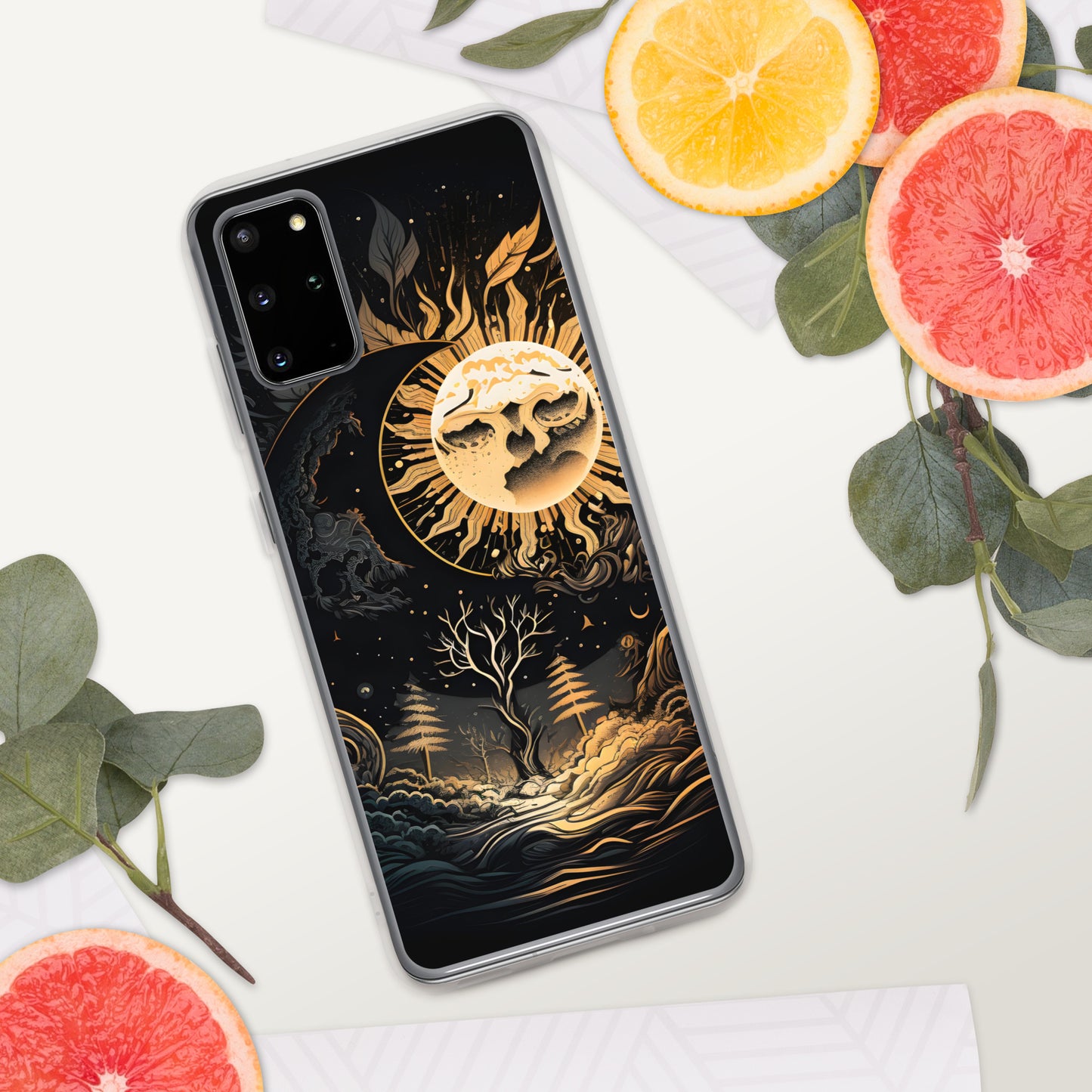 Samsung Phone MOON TREE ZEN Case S10 S20 S21 S22 All Models