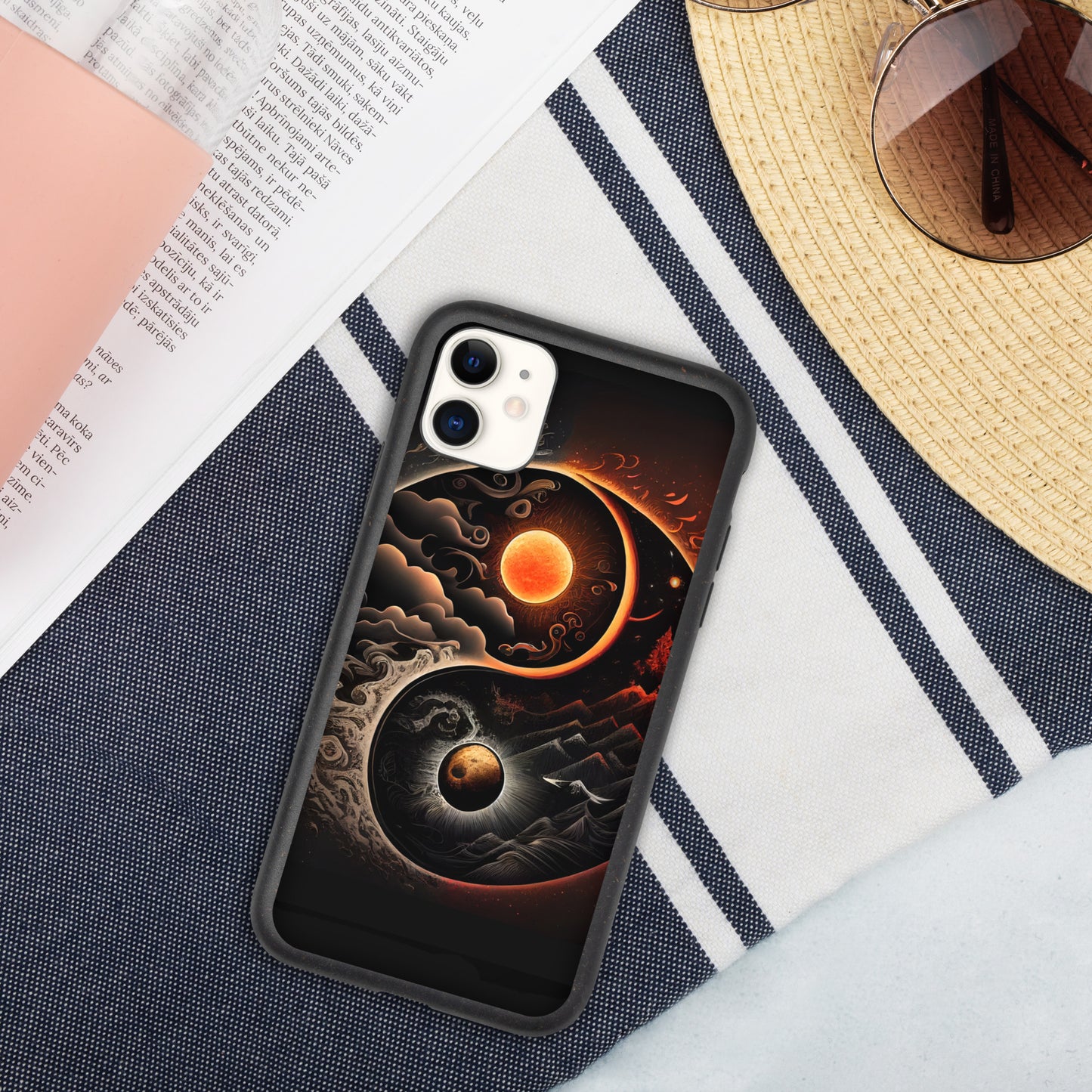 Speckled iPhone Case, YIN YANG ZEN Case for all iPhone Models 7 8 10 11 12 13 Pro Max iPhone 14