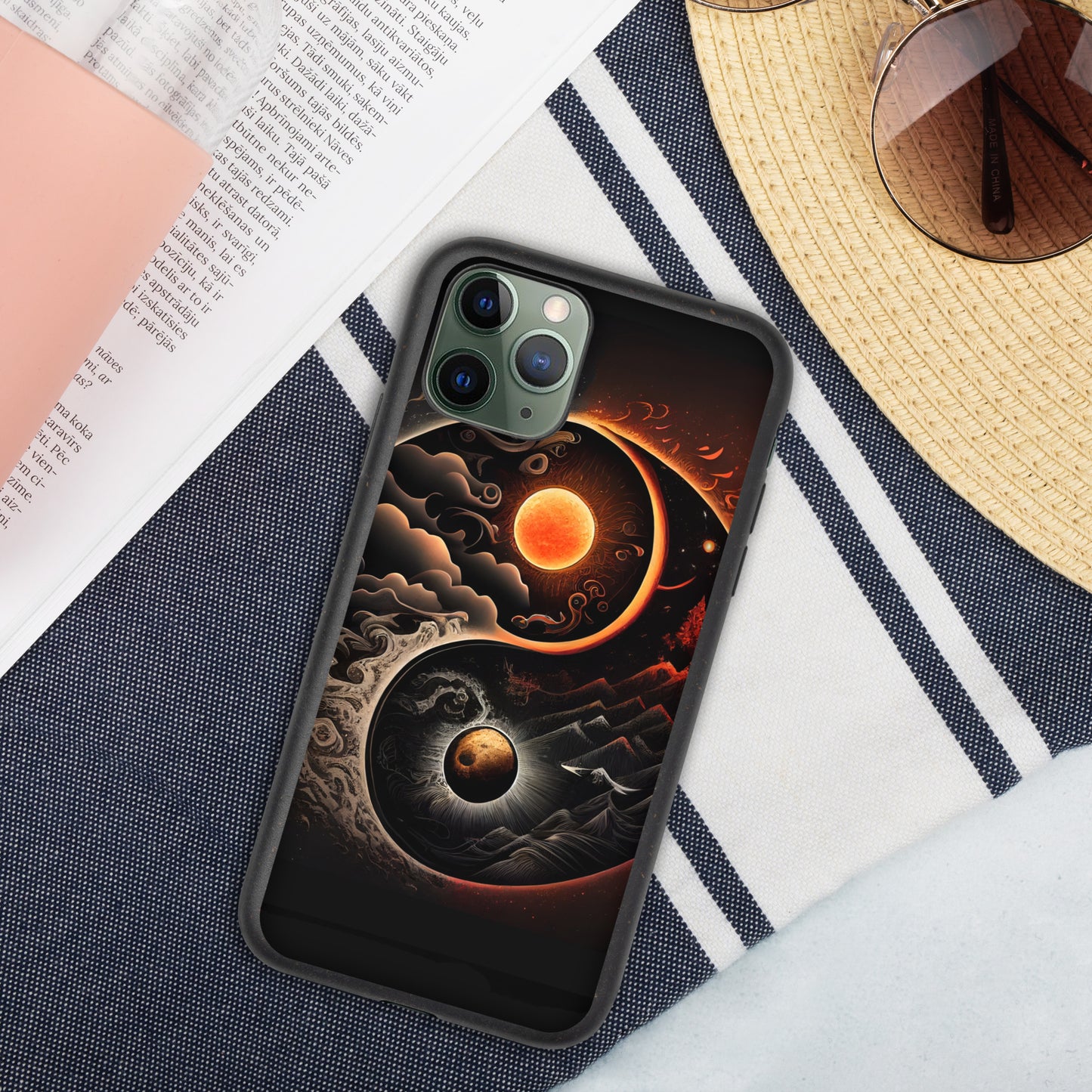 Speckled iPhone Case, YIN YANG ZEN Case for all iPhone Models 7 8 10 11 12 13 Pro Max iPhone 14