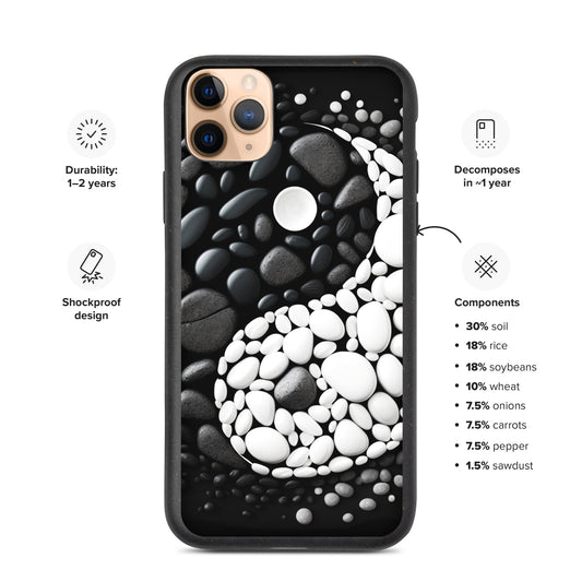 Speckled iPhone Case, YIN YANG ZEN Case for all iPhone Models 7 8 10 11 12 13 Pro Max iPhone 14