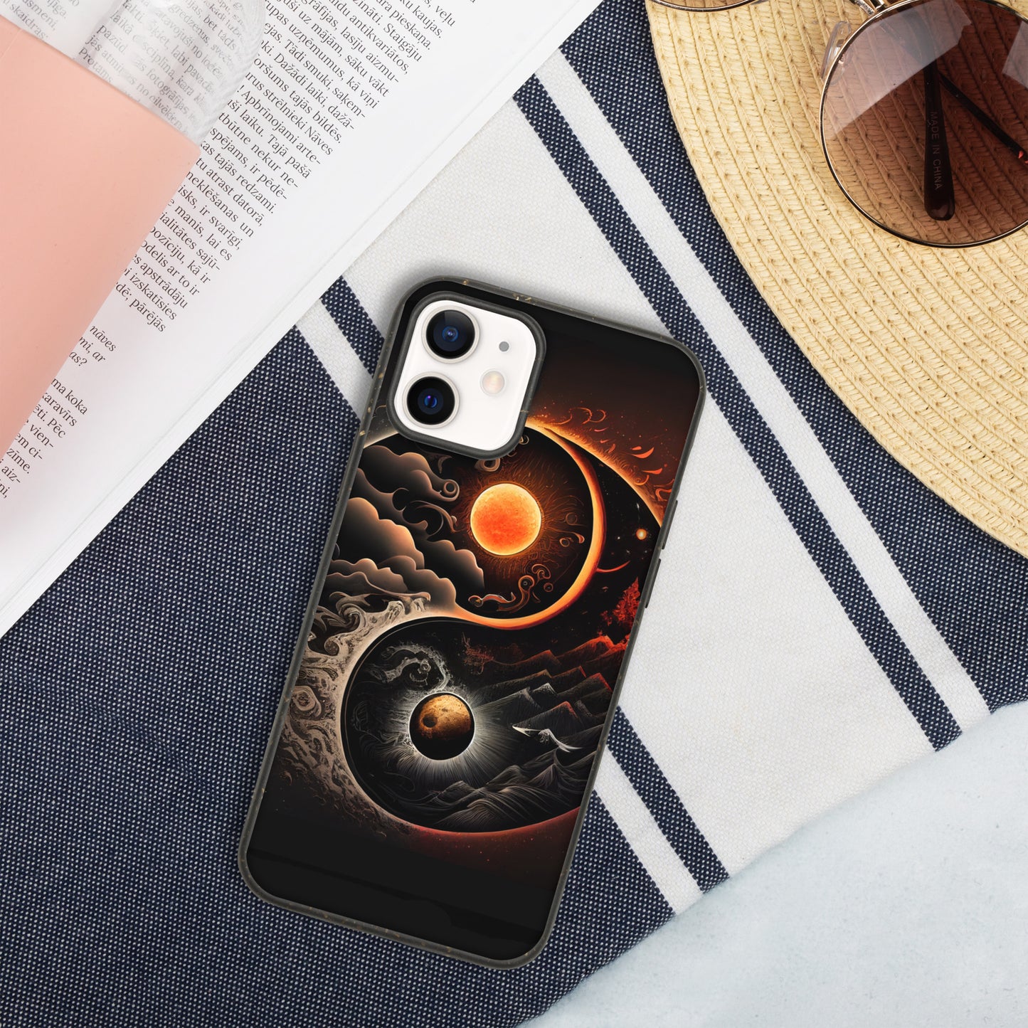 Speckled iPhone Case, YIN YANG ZEN Case for all iPhone Models 7 8 10 11 12 13 Pro Max iPhone 14