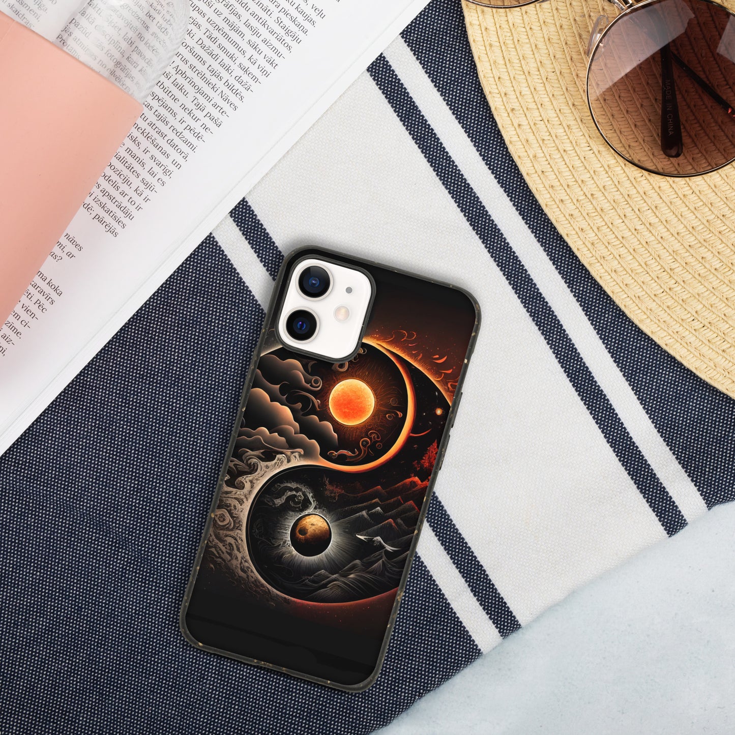 Speckled iPhone Case, YIN YANG ZEN Case for all iPhone Models 7 8 10 11 12 13 Pro Max iPhone 14