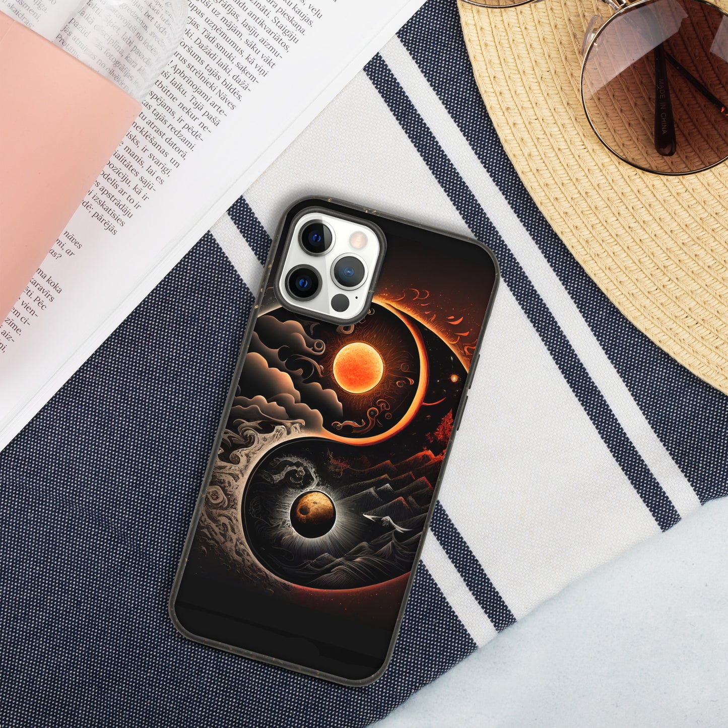 Speckled iPhone Case, YIN YANG ZEN Case for all iPhone Models 7 8 10 11 12 13 Pro Max iPhone 14
