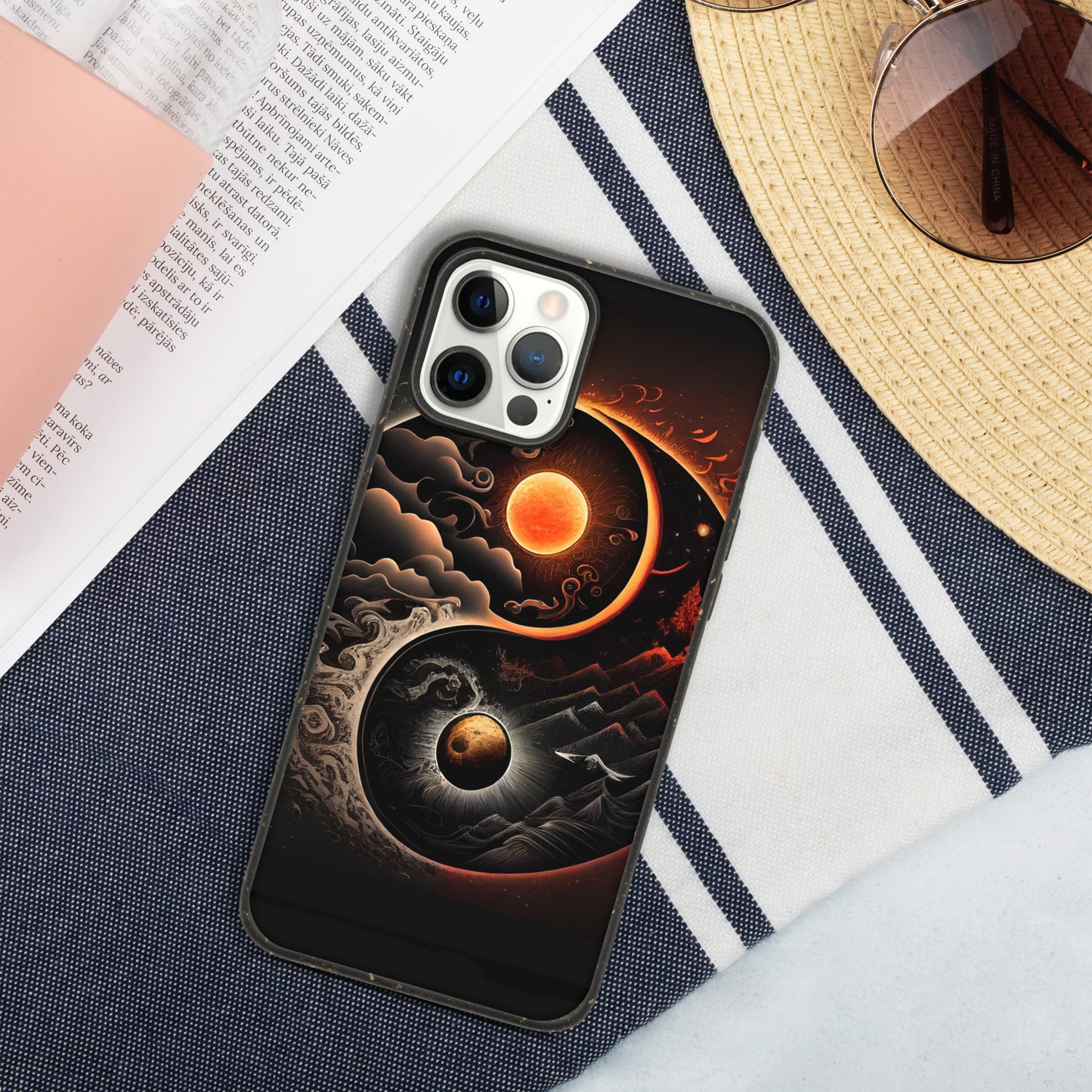 Speckled iPhone Case, YIN YANG ZEN Case for all iPhone Models 7 8 10 11 12 13 Pro Max iPhone 14