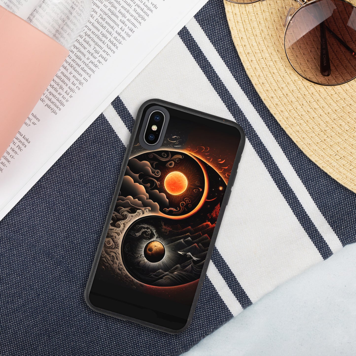 Speckled iPhone Case, YIN YANG ZEN Case for all iPhone Models 7 8 10 11 12 13 Pro Max iPhone 14