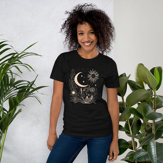 Moon Art TShirt Gift For Yoga Teacher Shirt Design Zen Art For Him And Her Birthday Gift