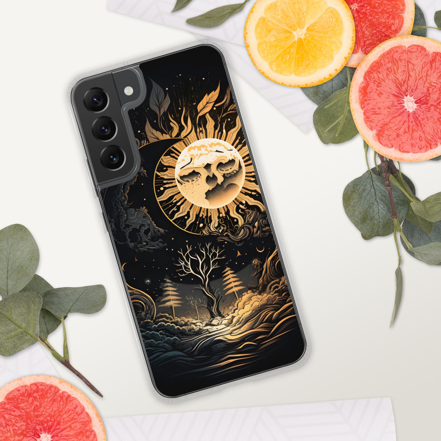 Samsung Phone MOON TREE ZEN Case S10 S20 S21 S22 All Models