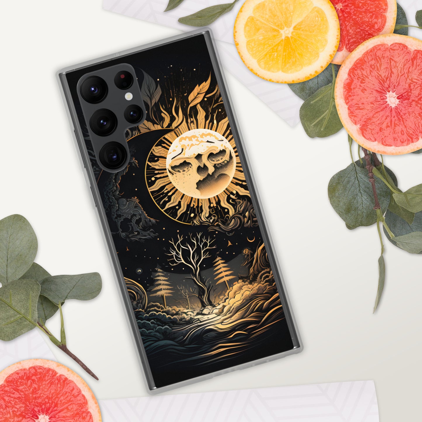 Samsung Phone MOON TREE ZEN Case S10 S20 S21 S22 All Models